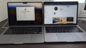 旧端末と新端末 macbook air/macbook pro