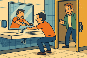 外出先のトイレでもスクワット。とにかく例外を設けない！（でも、ほどほどに）